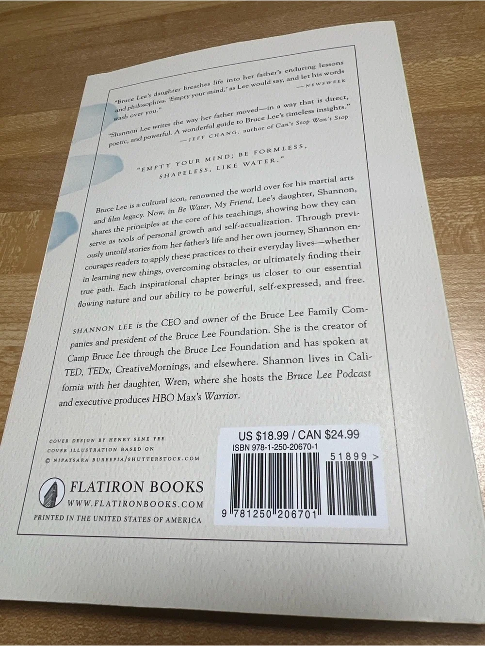 #2874**Soft White And Blue Dragon Book Cover Be Water My Friend